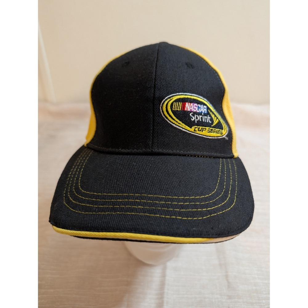 NASCAR Sprint Cup‎ Series Hat Octagon Black Yellow Adjustable Racing Cap Mens